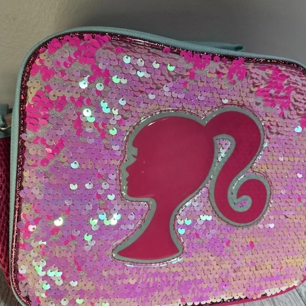 BARBIE Hot Pink MAGIC Sequin Lunch Bag Girlcore Glamcore